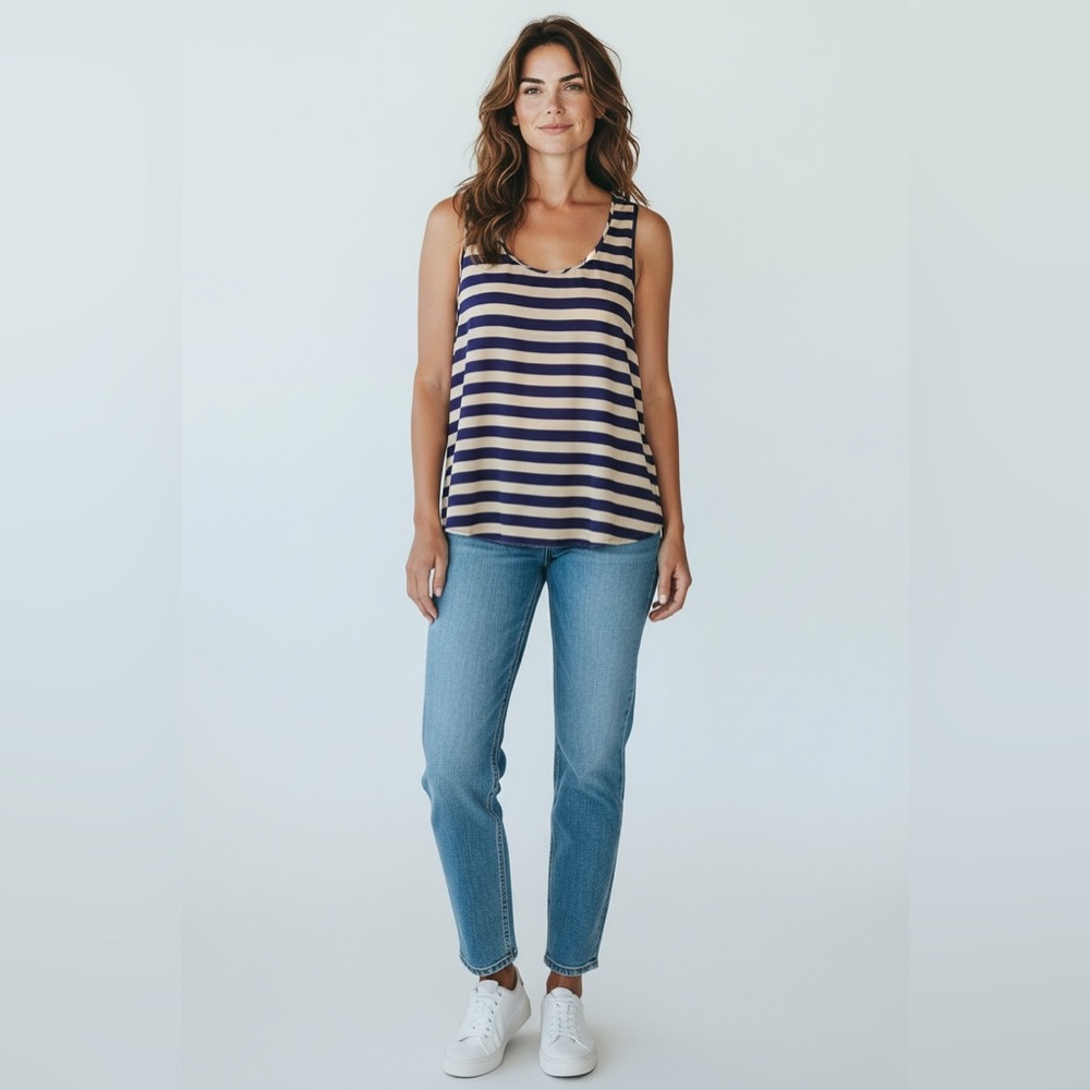 The Limited Outback Red Purple Stripe Tank Size Medium
